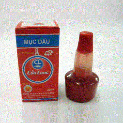 Mực dấu Cửu Long 30ml / 2 màu đỏ và xanh